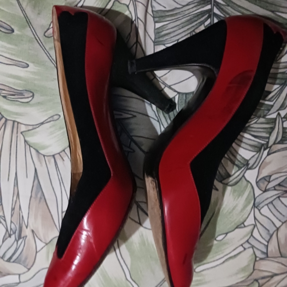 MAUD FRIZON Red and Black Heels - Picture 3 of 8